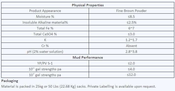 Chrome Free Lignosulfonate